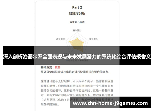 深入剖析洛塞尔索全面表现与未来发展潜力的系统化综合评估报告文