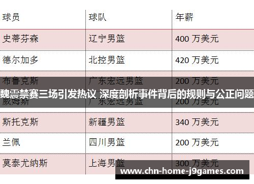 魏震禁赛三场引发热议 深度剖析事件背后的规则与公正问题